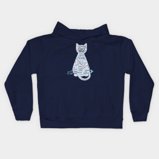 I Love Cats Word Art Kids Hoodie